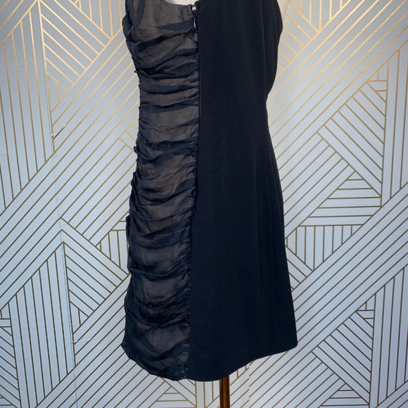 Black Halo One Shoulder Ruched Mini Dress Bodycon - Picture 5 of 8